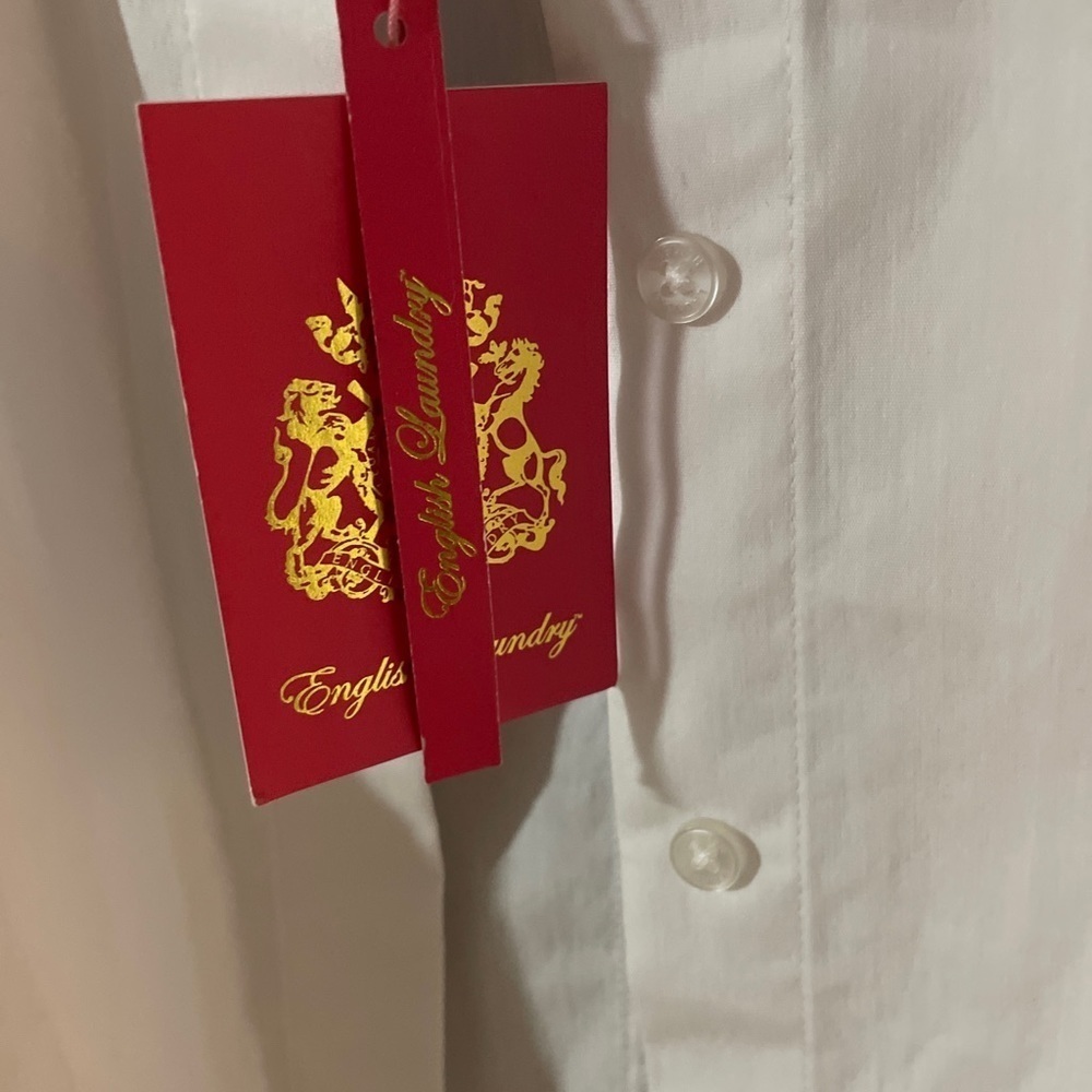 English Laundry Women's Small White Button Down Blouse NWT - Picture 3 of 8